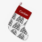 Cocker Spaniel hond sokken Gepersonaliseerd hond S Kleine Kerstsok (Voorkant (Hangend))
