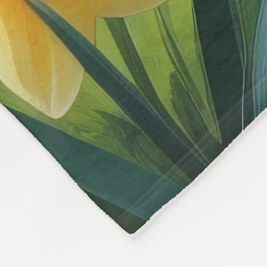 Cocker Spaniel Hond Spring Bloemen Schilderen Fleece Deken (Hoek)