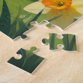 Cocker Spaniel Hond Spring Bloemen Schilderen Legpuzzel (Zijkant)