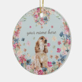 Cocker Spaniel Hond Tekening Ras Puppy Keramisch Ornament (Links)