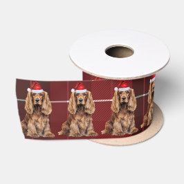 Cocker Spaniel Hond Vakantie Plaid Grappige Kerstm Satijnen Lint