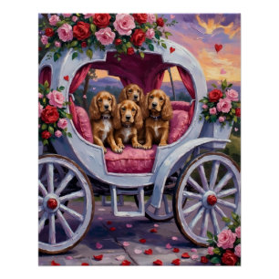 Cocker Spaniel Hond Valentijnsdag Perfect Poster