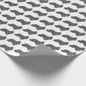 Cocker Spaniel Hond Y & B Silhouet Grid Wit Cadeaupapier (Hoek)