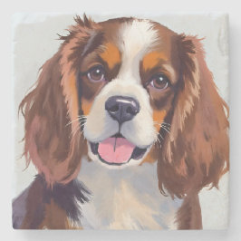 Cocker Spaniel | Honden Aquarel Huisdier Schilderi Stenen Onderzetter