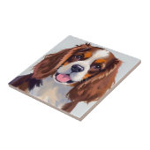 Cocker Spaniel | Honden Aquarel Huisdier Schilderi Tegeltje (Zijkant)
