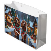 Cocker Spaniel Honden Kerst Sneeuw Vakantie Groot Cadeauzakje (Achterkant Gekanteld)