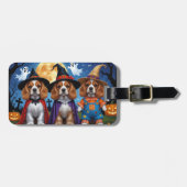Cocker Spaniel Honden Pompoen Halloween Grappig Bagagelabel (Voorkant horizontaal)