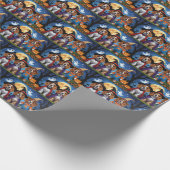 Cocker Spaniel Honden Pompoen Halloween Grappig Cadeaupapier (Hoek)