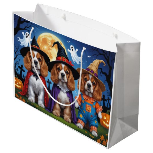 Cocker Spaniel Honden Pompoen Halloween Grappig Groot Cadeauzakje (Achterkant Gekanteld)