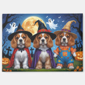 Cocker Spaniel Honden Pompoen Halloween Grappig Magneet (Voorkant)
