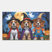 Cocker Spaniel Honden Pompoen Halloween Grappig Rechthoekige Sticker (Voorkant)