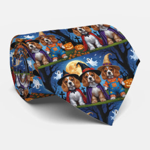 Cocker Spaniel Honden Pompoen Halloween Grappig Stropdas