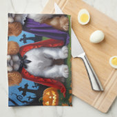 Cocker Spaniel Honden Pompoen Halloween Grappig Theedoek (Quarter Fold)
