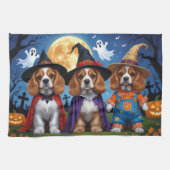 Cocker Spaniel Honden Pompoen Halloween Grappig Theedoek (Horizontaal)