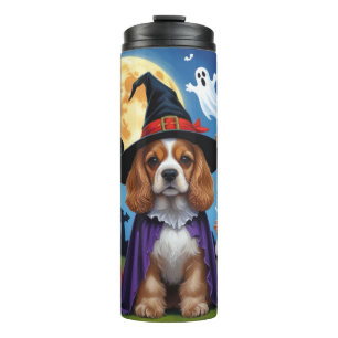 Cocker Spaniel Honden Pompoen Halloween Grappig Thermosbeker