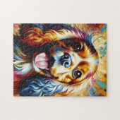 Cocker Spaniel Honden Portret Acryl Kunstprint Legpuzzel (Horizontaal)