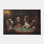 Cocker Spaniel Honden Spelen Poker Art Deurmat (Voorkant)