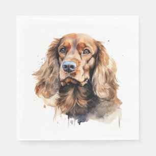 Cocker Spaniel, Hondenkunst, Cocker Spaniel Gift, Servet