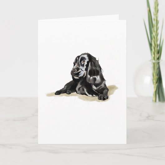 Cocker Spaniel Hondenliefhebber Kaart Cadeau, Wens (Voorkant)