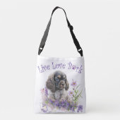Cocker Spaniel Hondenmoeder Bloemen Crossbody Tas (Achterkant)