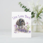 Cocker Spaniel Hondenmoeder Bloemstuk Briefkaart (Staand voorkant)