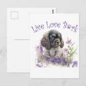 Cocker Spaniel Hondenmoeder Bloemstuk Briefkaart (Voorkant / Achterkant)