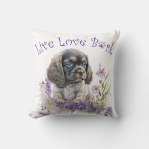 Cocker Spaniel Hondenmoeder Bloemstuk Kussen