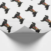 Cocker Spaniel Hondenras Bohemian Floral Saddle Cadeaupapier (Hoek)