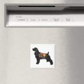 Cocker Spaniel Hondenras Bohemian Floral Saddle Magneet (Insitu (Vaatwasser))