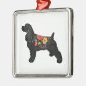 Cocker Spaniel Hondenras Bohemian Floral Saddle Metalen Ornament (Links)
