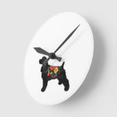 Cocker Spaniel Hondenras Bohemian Floral Saddle Ronde Klok (Hoek)