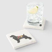 Cocker Spaniel Hondenras Bohemian Floral Saddle Stenen Onderzetter (Zijkant)