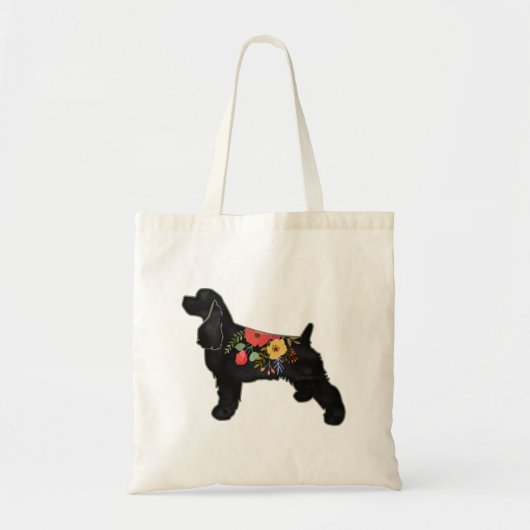 Cocker Spaniel Hondenras Bohemian Floral Saddle Tote Bag (Voorkant)