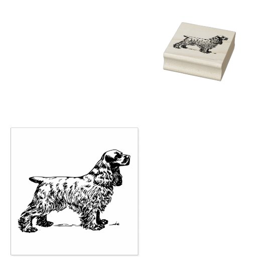 Cocker Spaniel Hondenras Rubberstempel (Gestempeld)