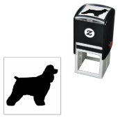 Cocker Spaniel Hondenras Silhouette Zelfinktende Stempel (In situ)