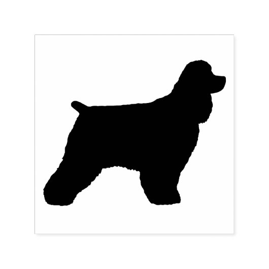 Cocker Spaniel Hondenras Silhouette Zelfinktende Stempel (Design)