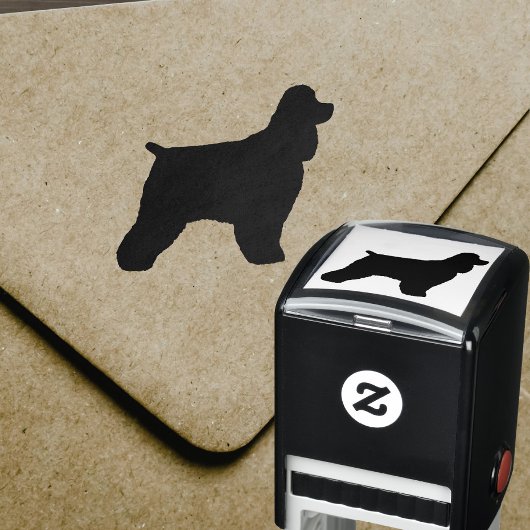 Cocker Spaniel Hondenras Silhouette Zelfinktende Stempel