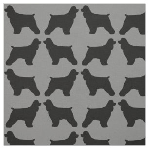 Cocker Spaniel Hondenras Silhouettes Pattered Stof