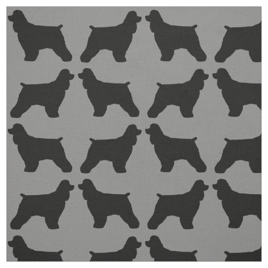 Cocker Spaniel Hondenras Silhouettes Pattered Stof (Swatch)