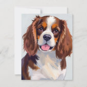 Cocker Spaniel hondenschilderij kaart (Voorkant)
