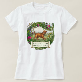Cocker Spaniel Hondenuitlater Aangepast Logo T-Shi T-shirt