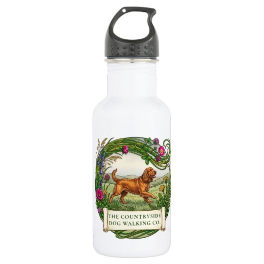 Cocker Spaniel Hondenuitlater Aangepaste Waterfles (Voorkant)