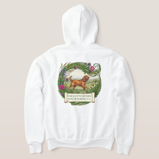 Cocker Spaniel Hondenuitlater Eigen Ontwerp Ritssl Hoodie (Laag Achter)