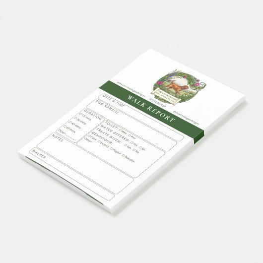 Cocker Spaniel hondenwandelrapport formulier Post- Post-it® Notes (Schuin)