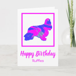 Cocker Spaniel Hot Pink Dog Funny Birthday Kaart
