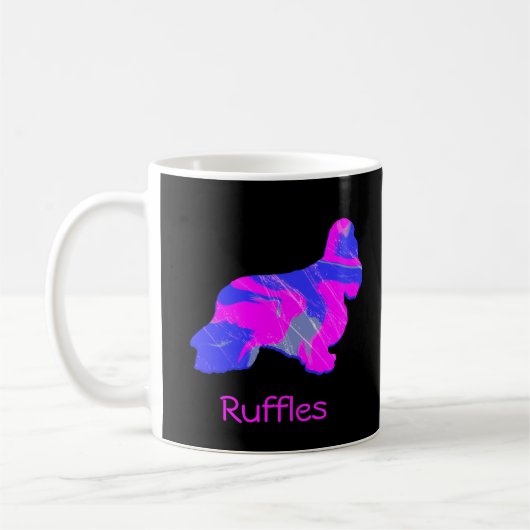 Cocker Spaniel Hot Pink Dog Silhouette Black Koffiemok (Links)