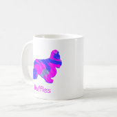 Cocker Spaniel Hot Pink Dog Silhouette Koffiemok (Voorkant links)