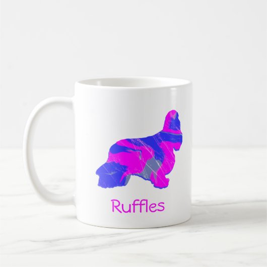 Cocker Spaniel Hot Pink Dog Silhouette Koffiemok (Links)