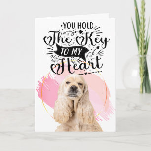 Cocker Spaniel houdt van Custom Valentijnsdag Feestdagen Kaart