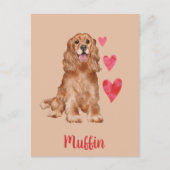 Cocker Spaniel Huisdier naam Briefkaart (Voorkant)